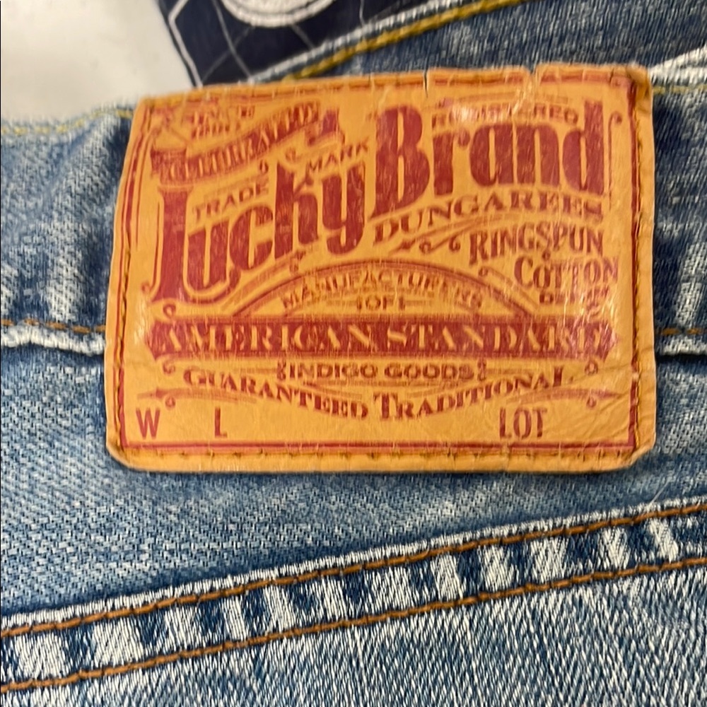 Lucky Brand Classic Blue Denim Jeans - mid-rise with regular inseam